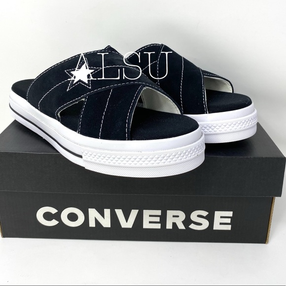 Converse One Star Sandal Suede Slip Black - Picture 4 of 9